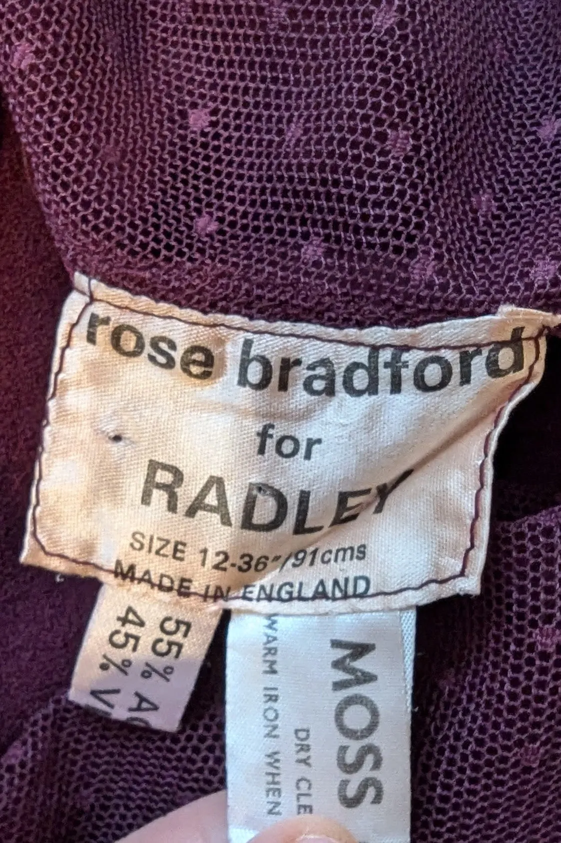 1970s Radley Lace and Moss Crepe Dress
