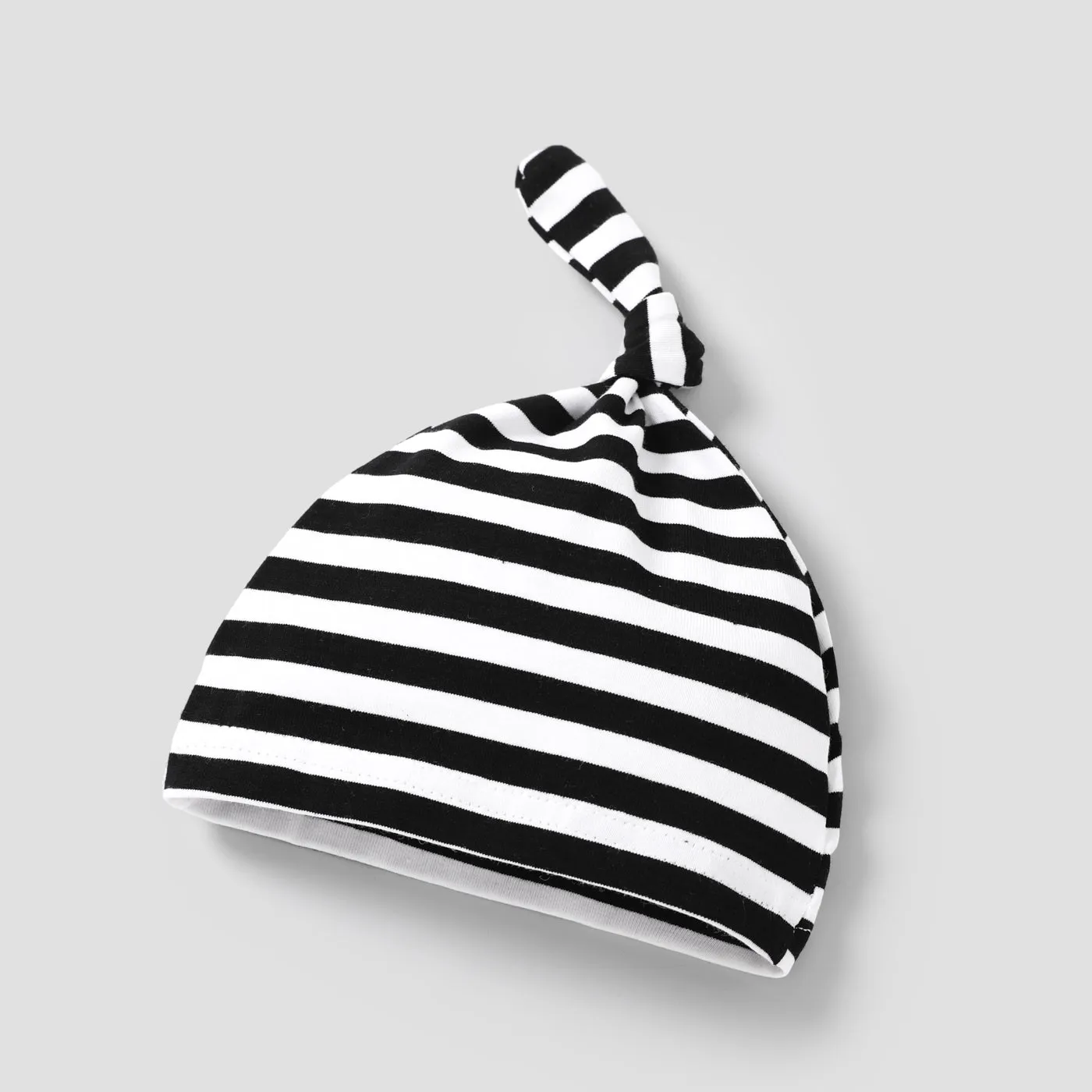3pcs Baby Boy Letter Graphic Short-sleeve Romper and Allover Cactus Print Pants & Striped Hat Set