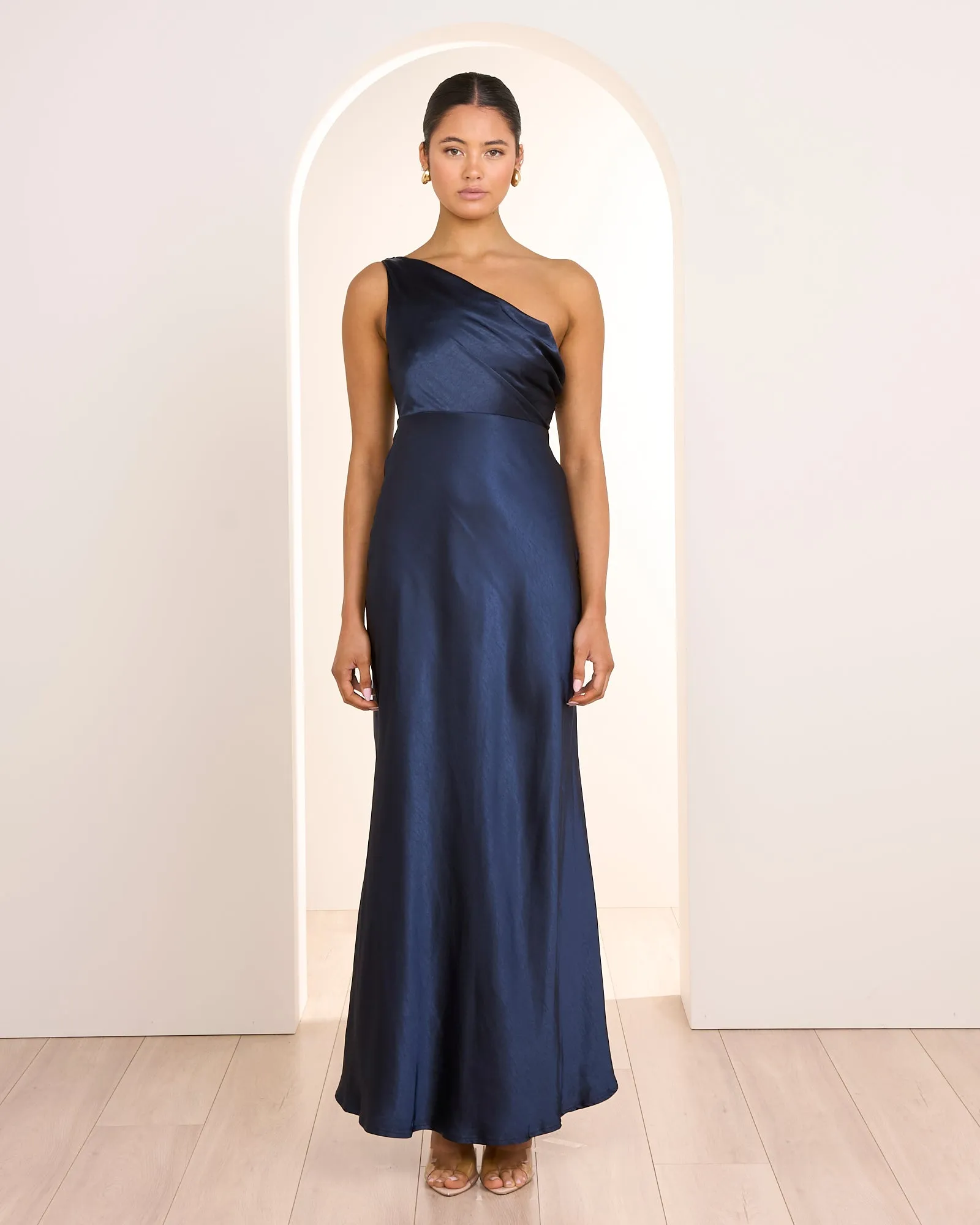 Anita One Shoulder Satin Gown