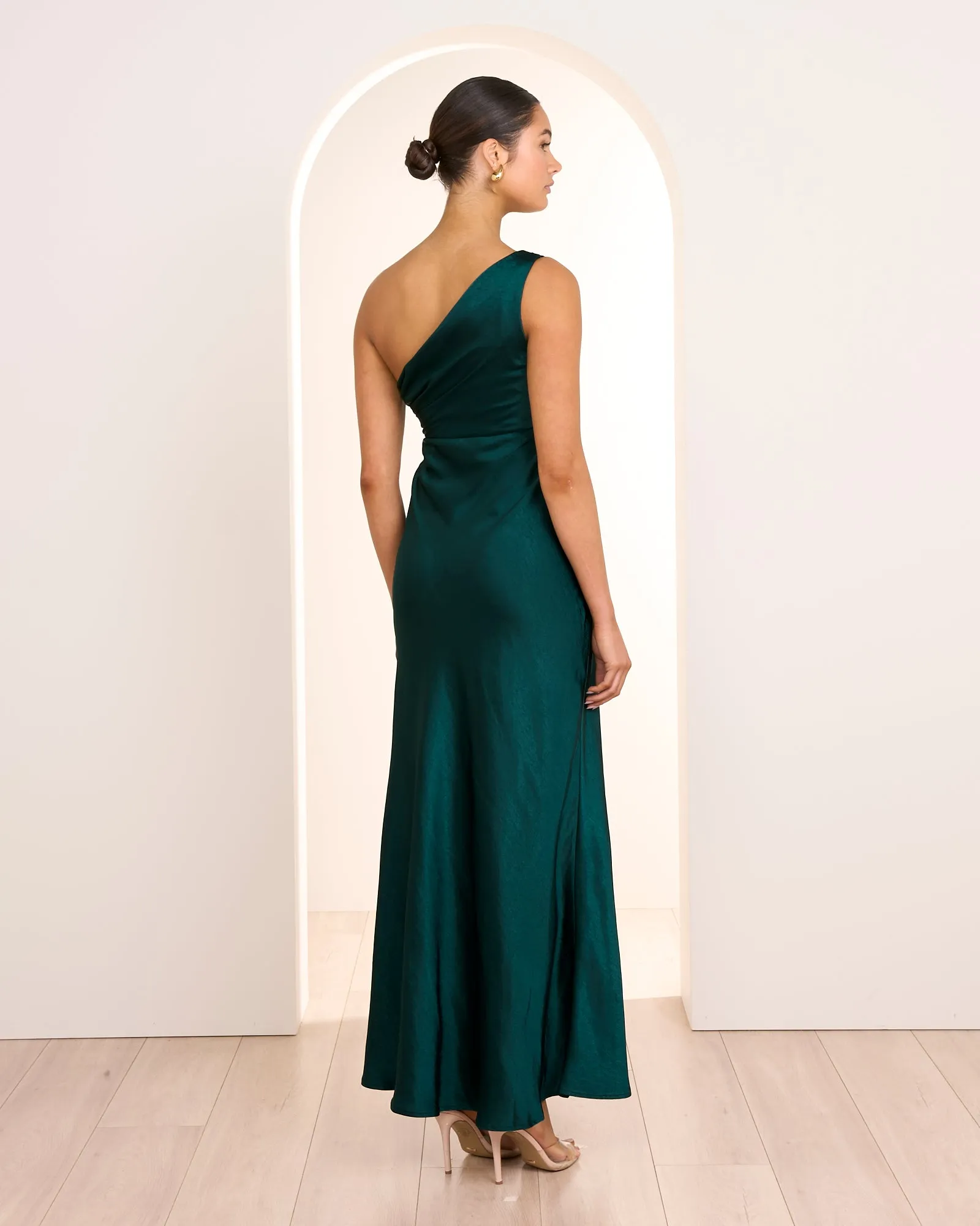 Anita One Shoulder Satin Gown
