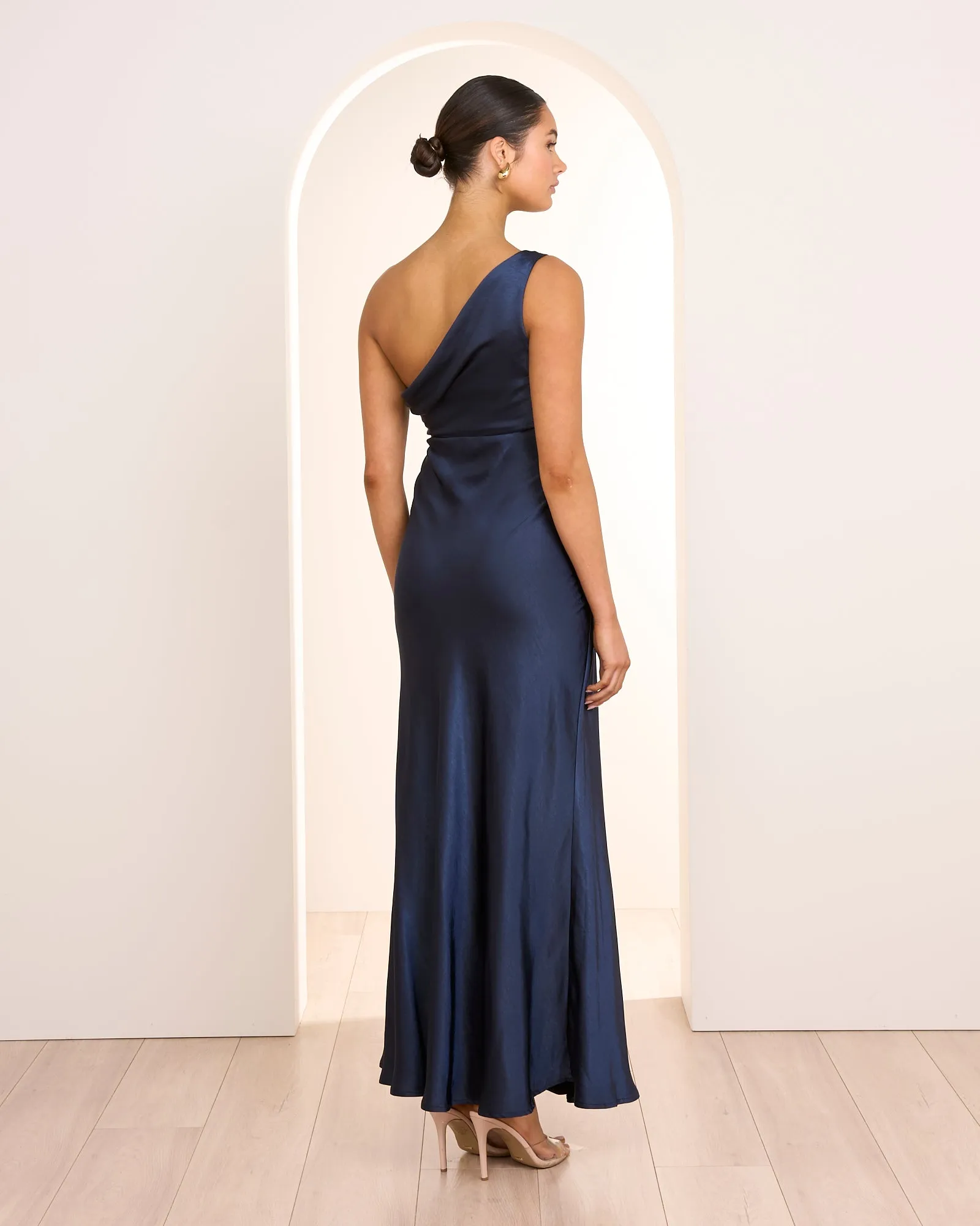 Anita One Shoulder Satin Gown