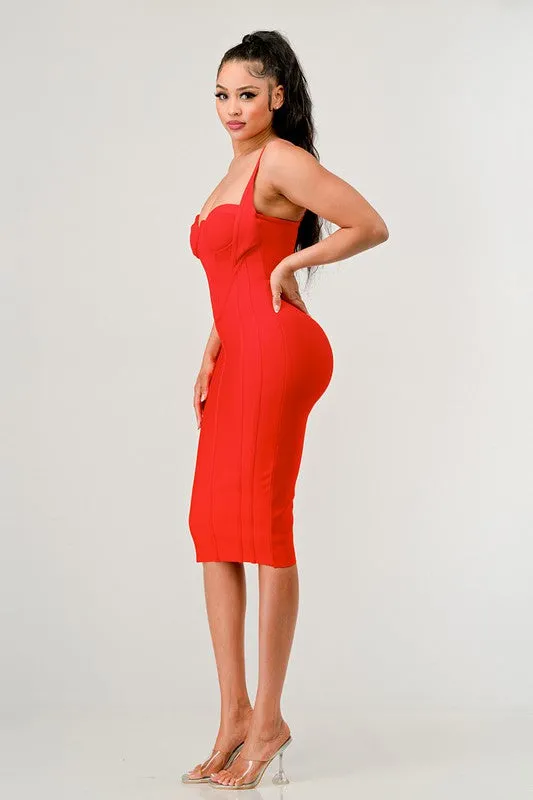 Athina corset bandage mini dress