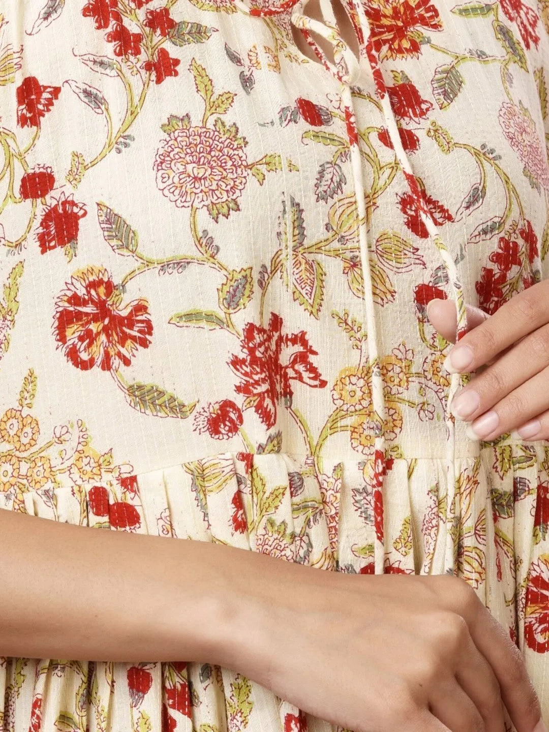 Blooming Floral Elegance Midi Dress