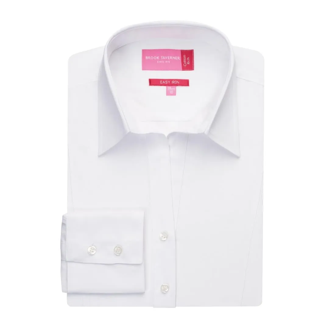 Brook Taverner Ladies Palena Long Sleeve Shirt White Size 10 - BA085-10