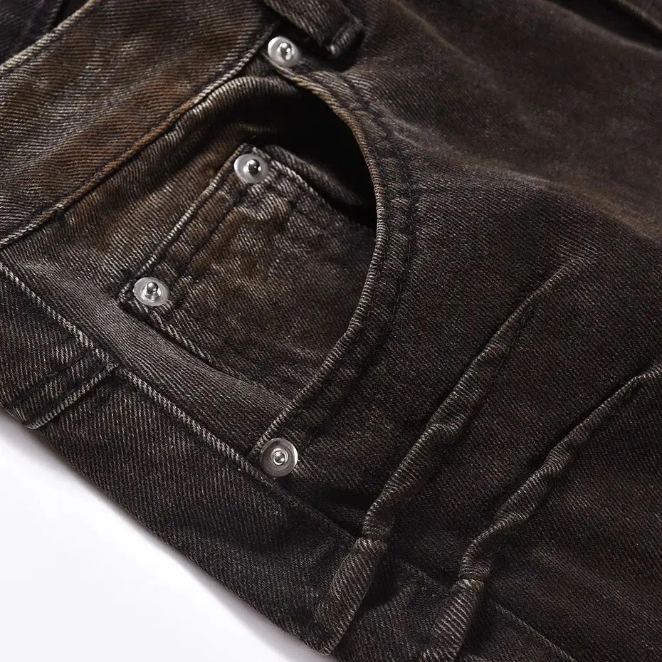 Brown Riptide Denim Pants