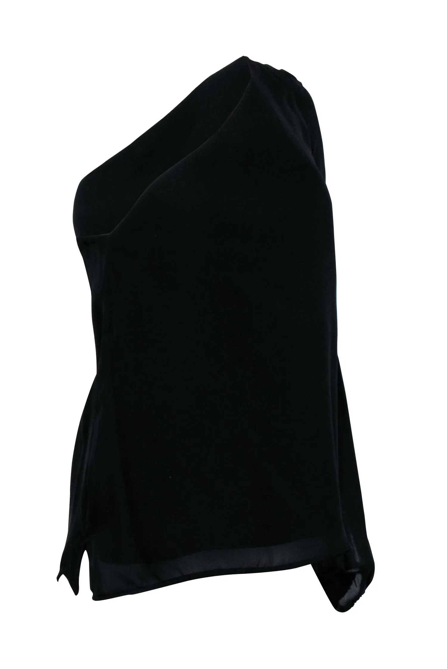 Cami -Black Long Sleeve One Shoulder Shirt Sz S