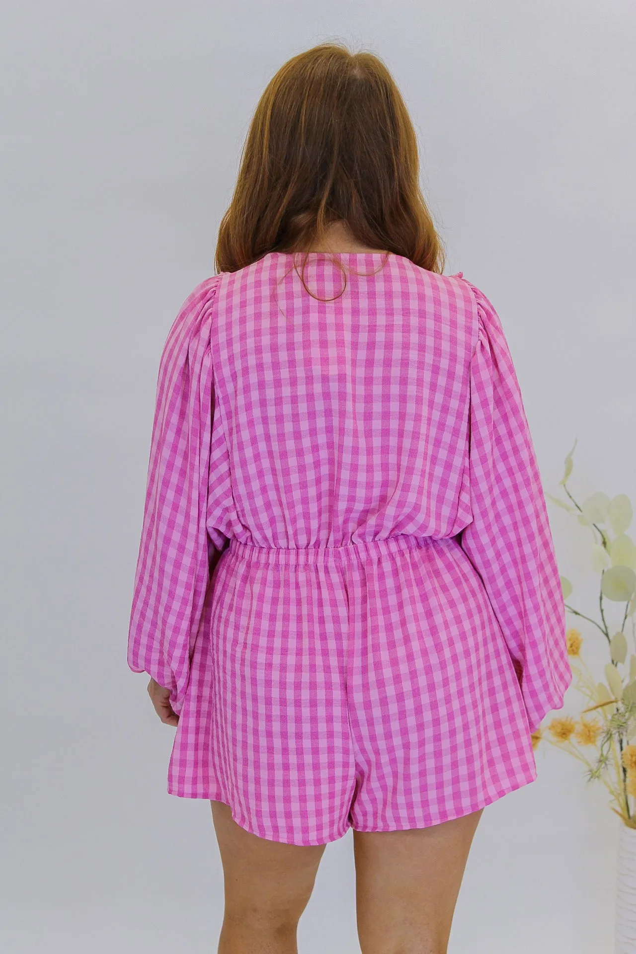 Candy Smocked Romper- Pink