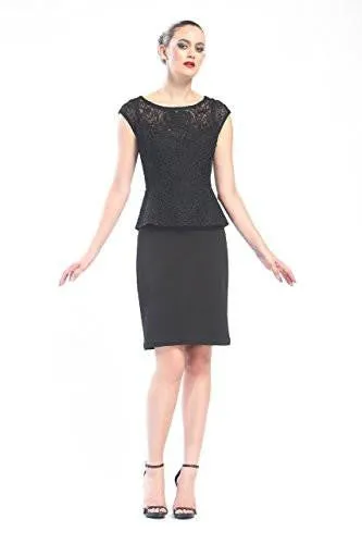 Cap Sleeve Bateau Neck Cocktail Dress N16104