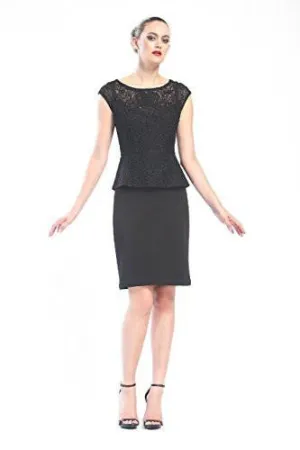 Cap Sleeve Bateau Neck Cocktail Dress N16104