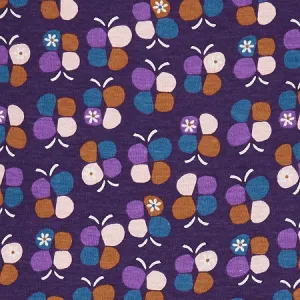 Carter's Toddler Girls Flowers and Butterflies 100% Snug-Fit Cotton Pajamas, 4 Piece Set - Purple