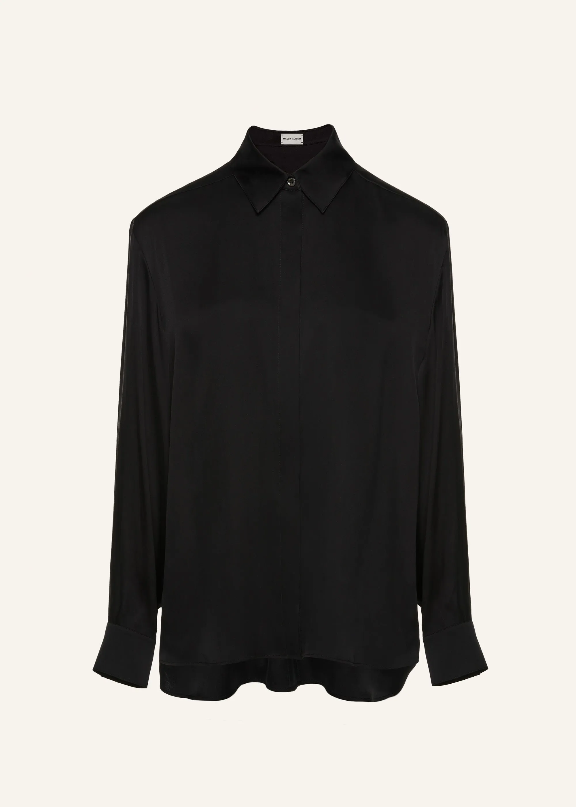 Classic silk shirt in black
