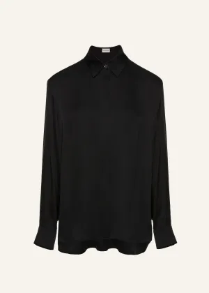 Classic silk shirt in black