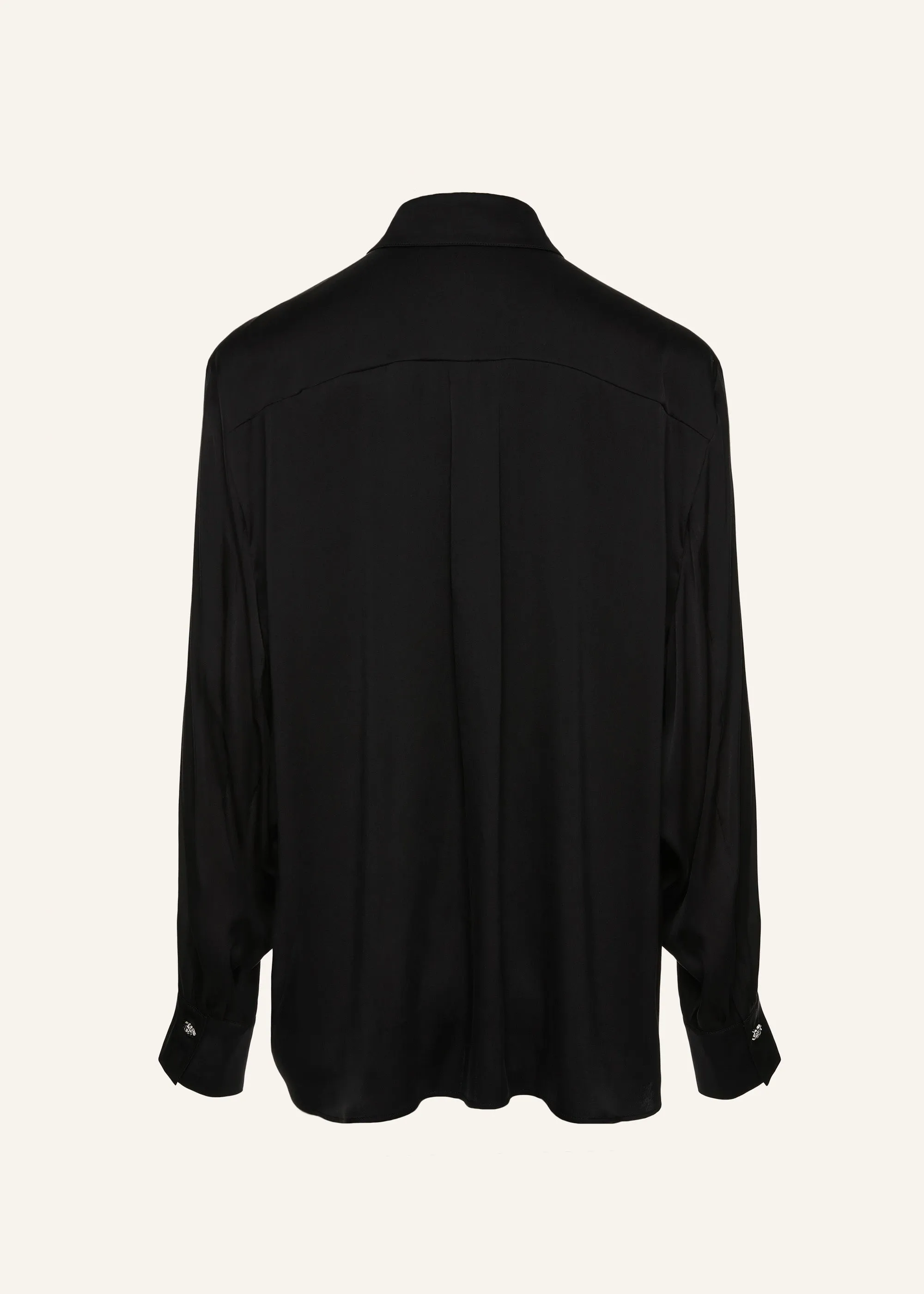 Classic silk shirt in black