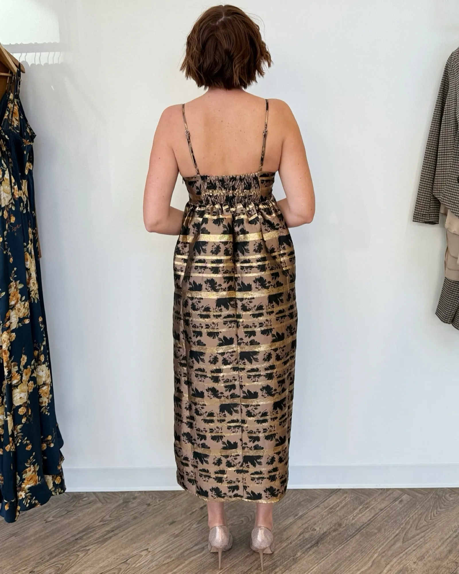 Collette Sleeveless Textured Midi Dress
