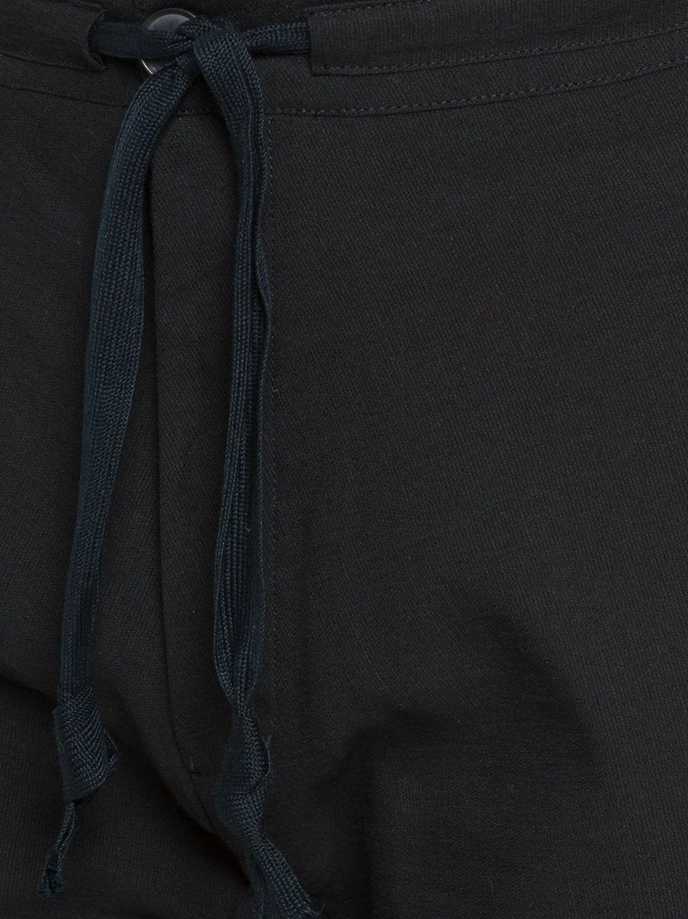 Cotton Linen Black Ridges Boiled Cotton Ramie Trousers