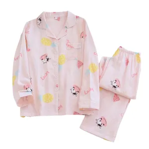 Cow Pattern Cotton Pajama Set