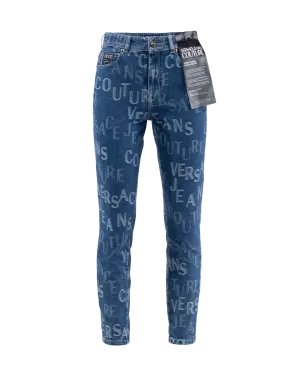 Cropped Logo Skinny Jeans