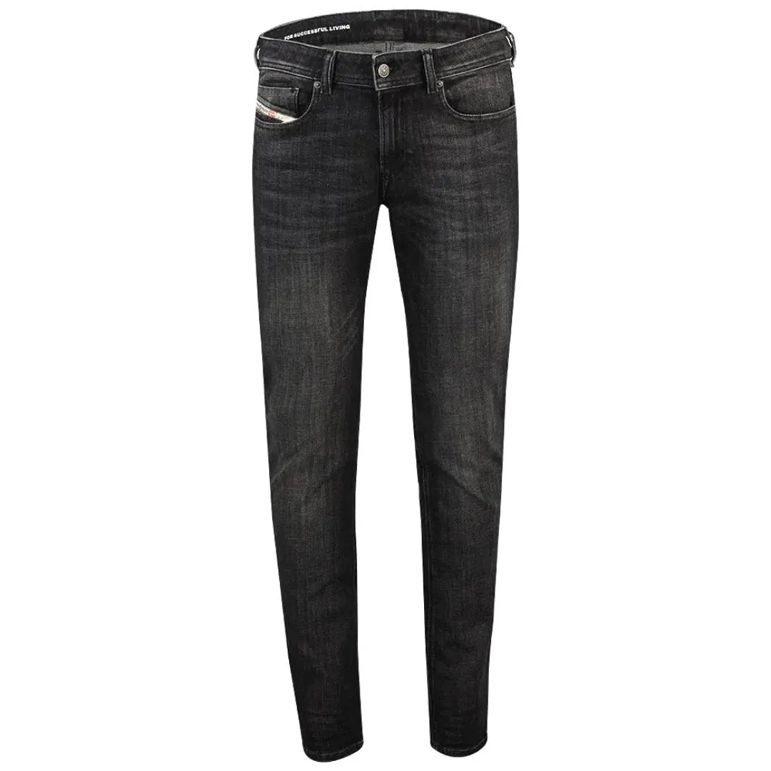 Diesel Sleenker Black Denim Jeans