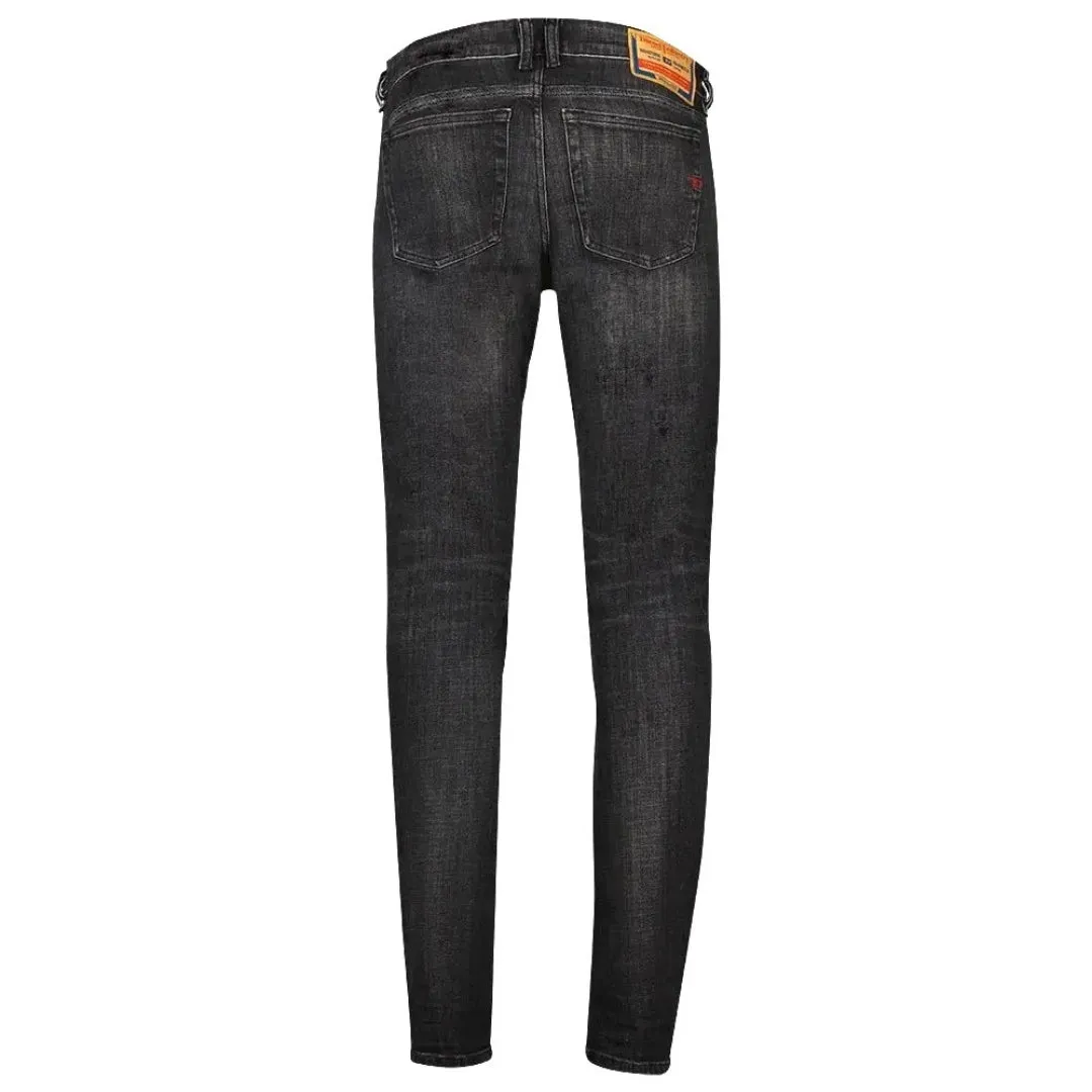 Diesel Sleenker Black Denim Jeans