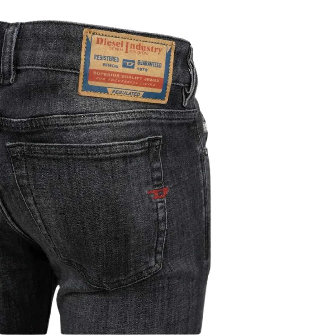 Diesel Sleenker Black Denim Jeans