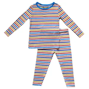 Dragons Rainbow Stripe Long Sleeve Pajama Set (2t-10y)