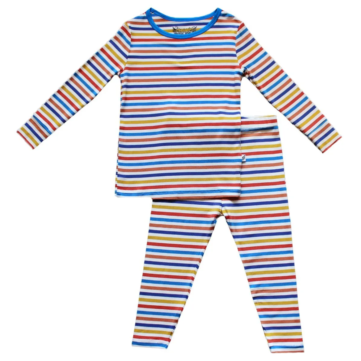 Dragons Rainbow Stripe Long Sleeve Pajama Set (2t-10y)