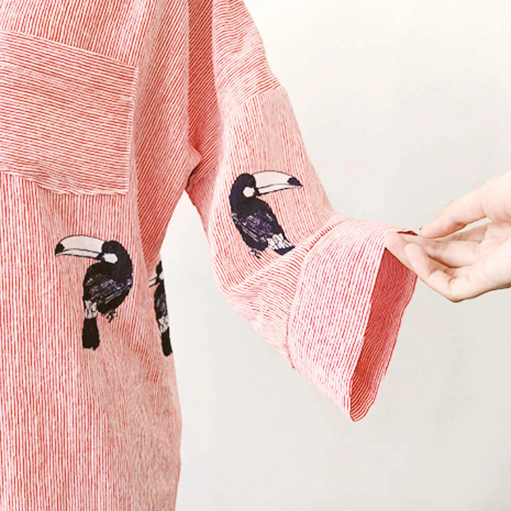 Drop-shoulder Shirtdress