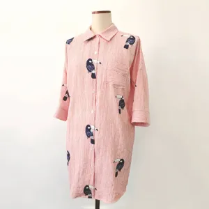 Drop-shoulder Shirtdress