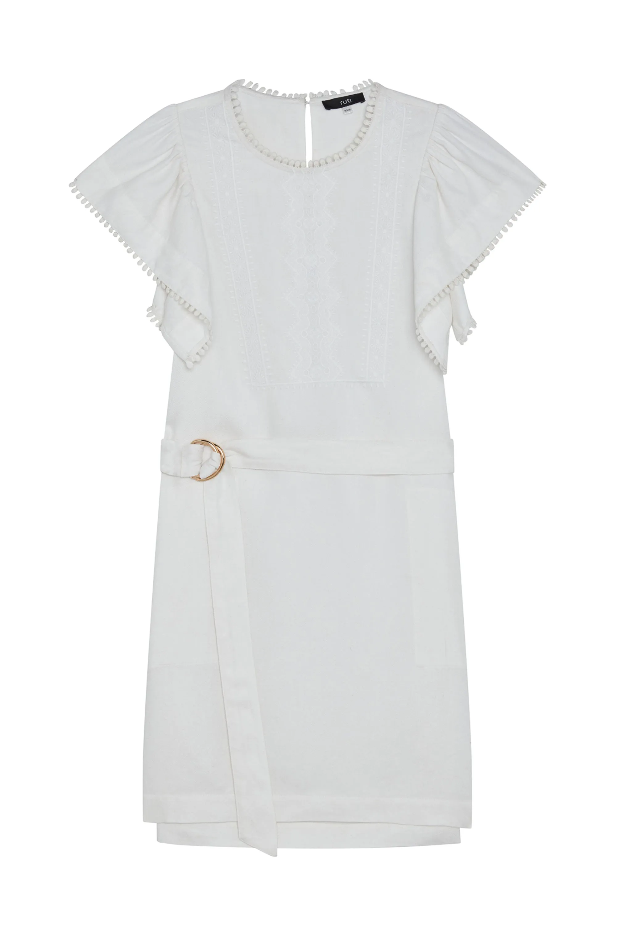 Embroidered Crete Short Dress