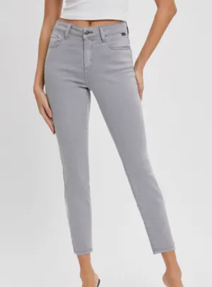 FINAL SALE Gray Mid Rise Crop Skinnies  by Cello Jeans