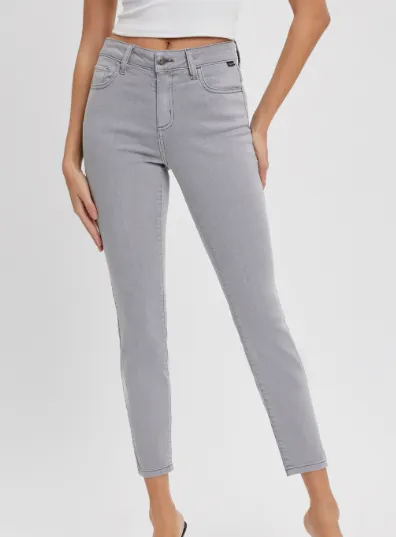FINAL SALE Gray Mid Rise Crop Skinnies  by Cello Jeans