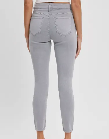 FINAL SALE Gray Mid Rise Crop Skinnies  by Cello Jeans