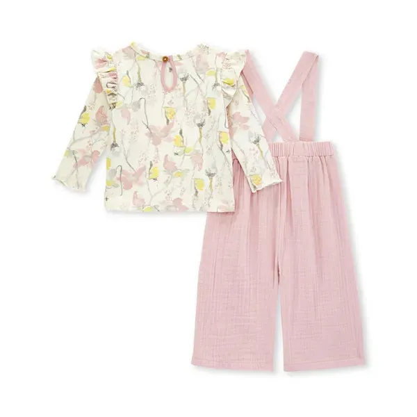 Gauze Jumpsuit & Art Nouveau Floral Tee Set