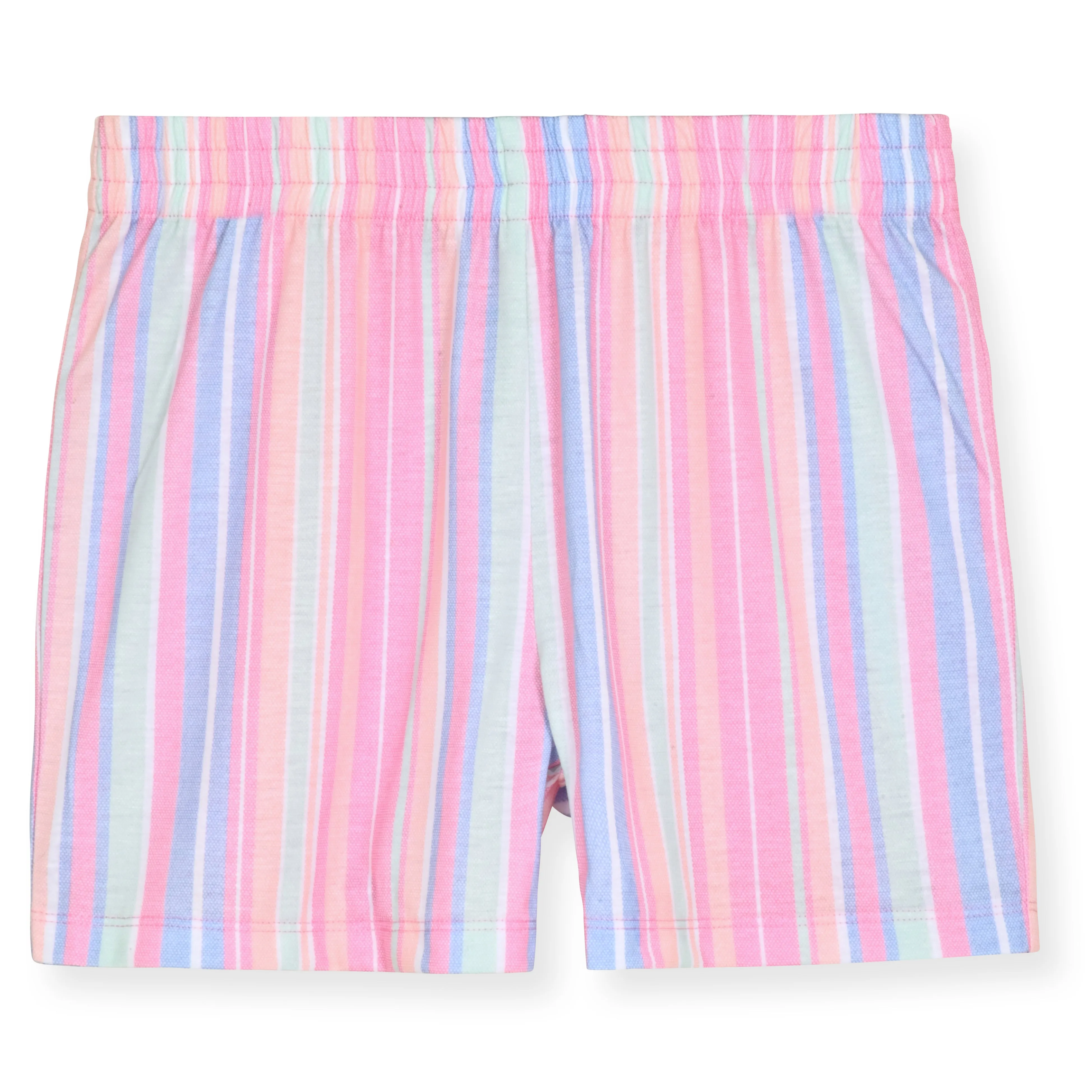 Girls 2-Piece Short-Sleeve Jersey Pajama Shorts Set with Matching Hair Scrunchie- Cupcake