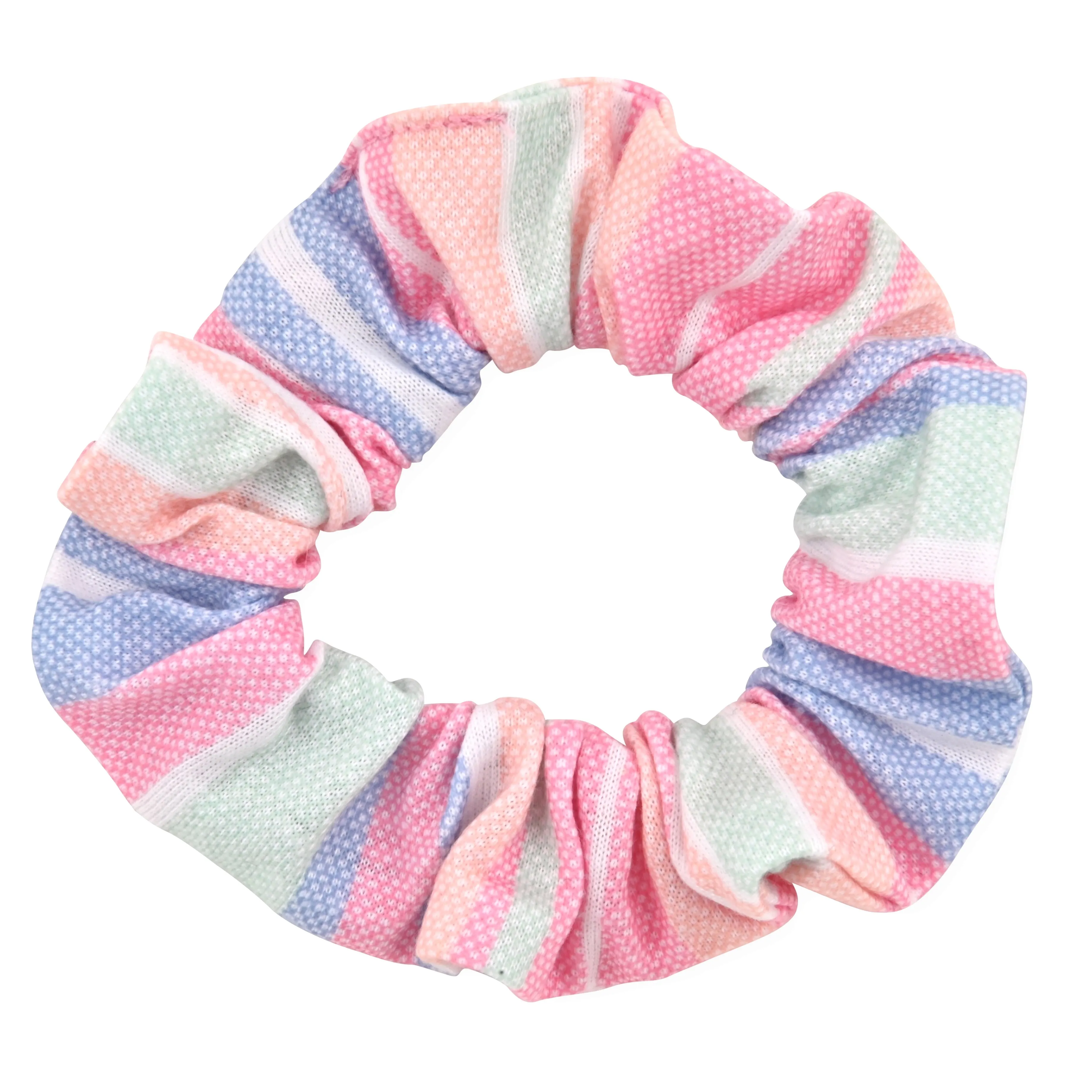 Girls 2-Piece Short-Sleeve Jersey Pajama Shorts Set with Matching Hair Scrunchie- Cupcake