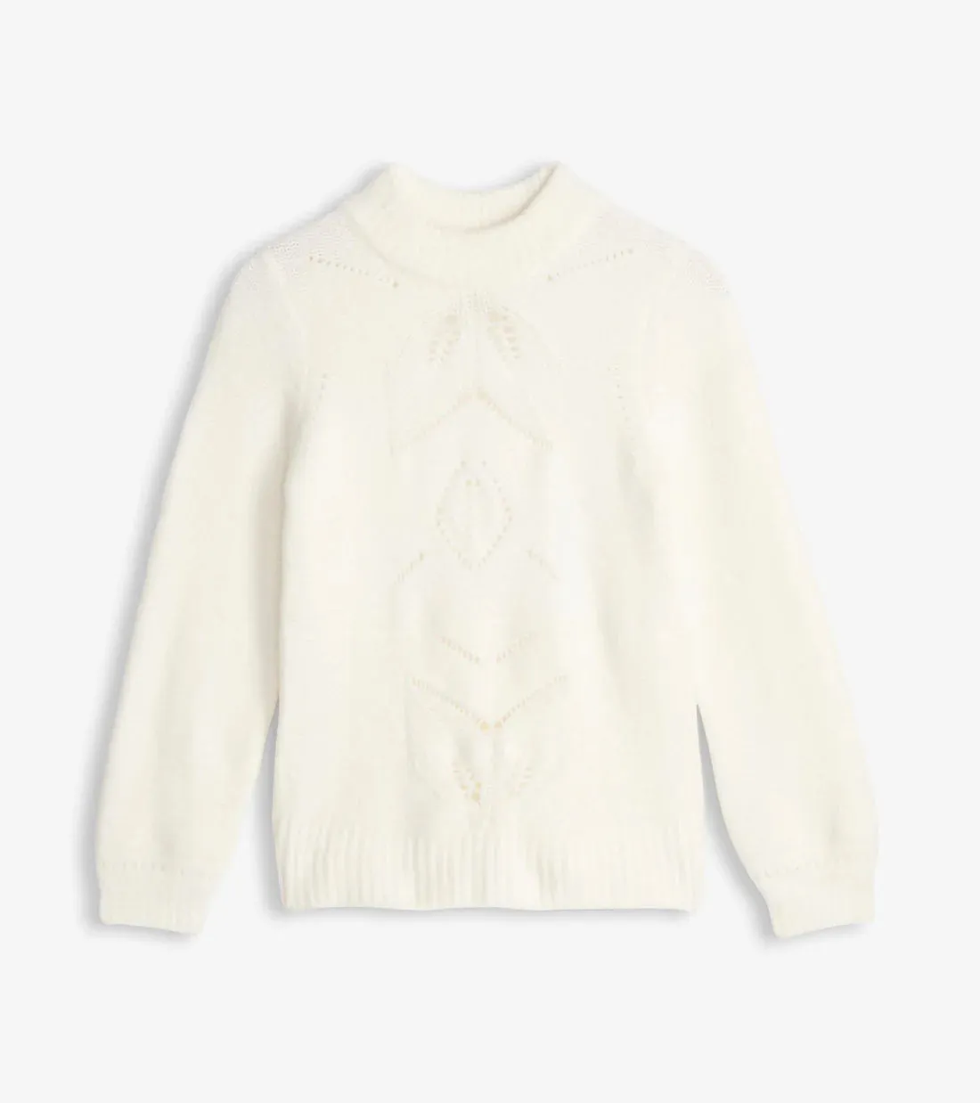 Hatley - Petal Cable Sweater in Winter White