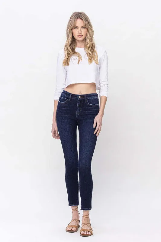 High Rise Dark Wash Skinny Jeans