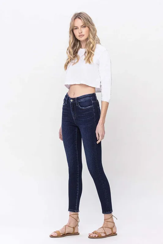 High Rise Dark Wash Skinny Jeans