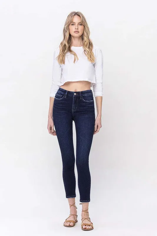 High Rise Dark Wash Skinny Jeans