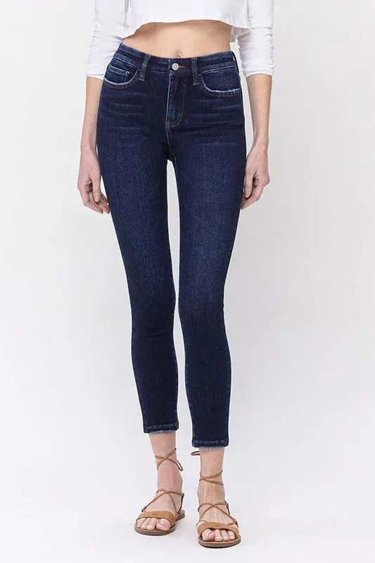 High Rise Dark Wash Skinny Jeans