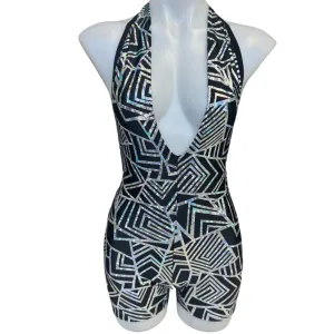 HOLO GEO  | Playsuit | Halter Romper | Festival Outfit | Rave Jumpsuit | Boho