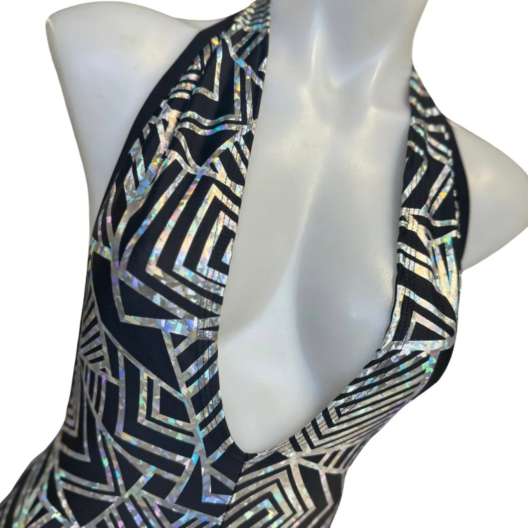 HOLO GEO  | Playsuit | Halter Romper | Festival Outfit | Rave Jumpsuit | Boho