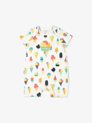 Ice Cream Print Baby All-in-one
