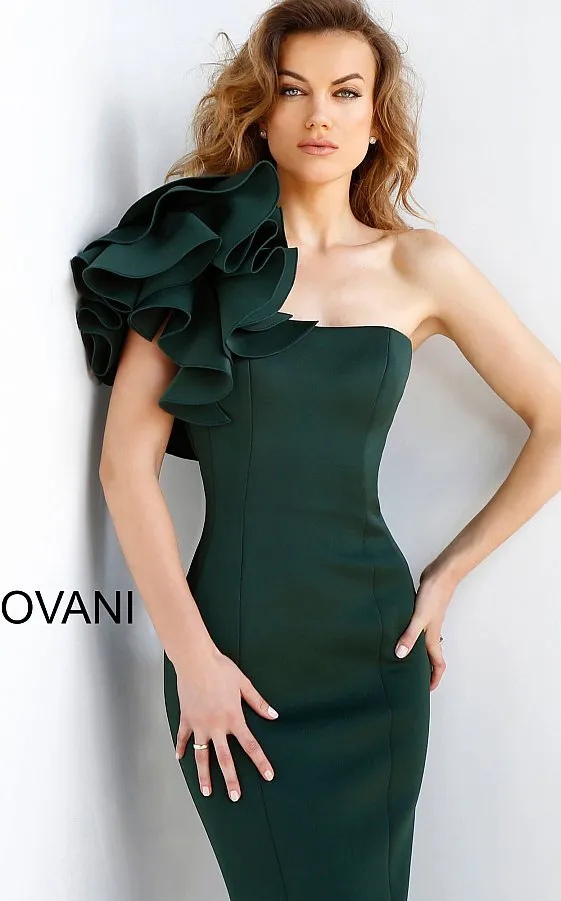 Jovani 63994 Fitted Mermaid One Shoulder Evening Gown Prom Dress Formal