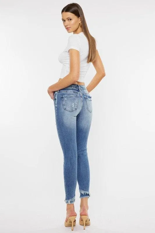 KanCan Mid Rise Ankle Skinny Jeans