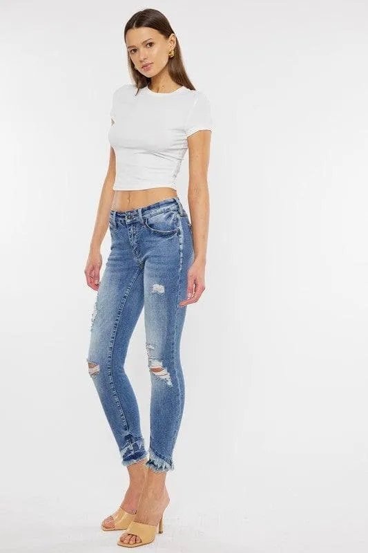 KanCan Mid Rise Ankle Skinny Jeans
