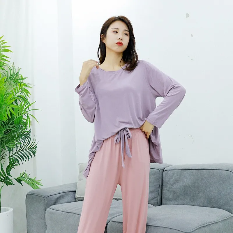 Loose Long-Sleeved Trousers Pajama Set