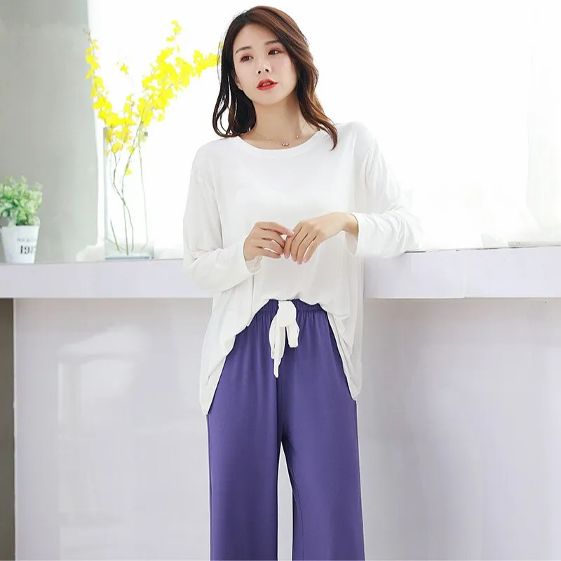 Loose Long-Sleeved Trousers Pajama Set