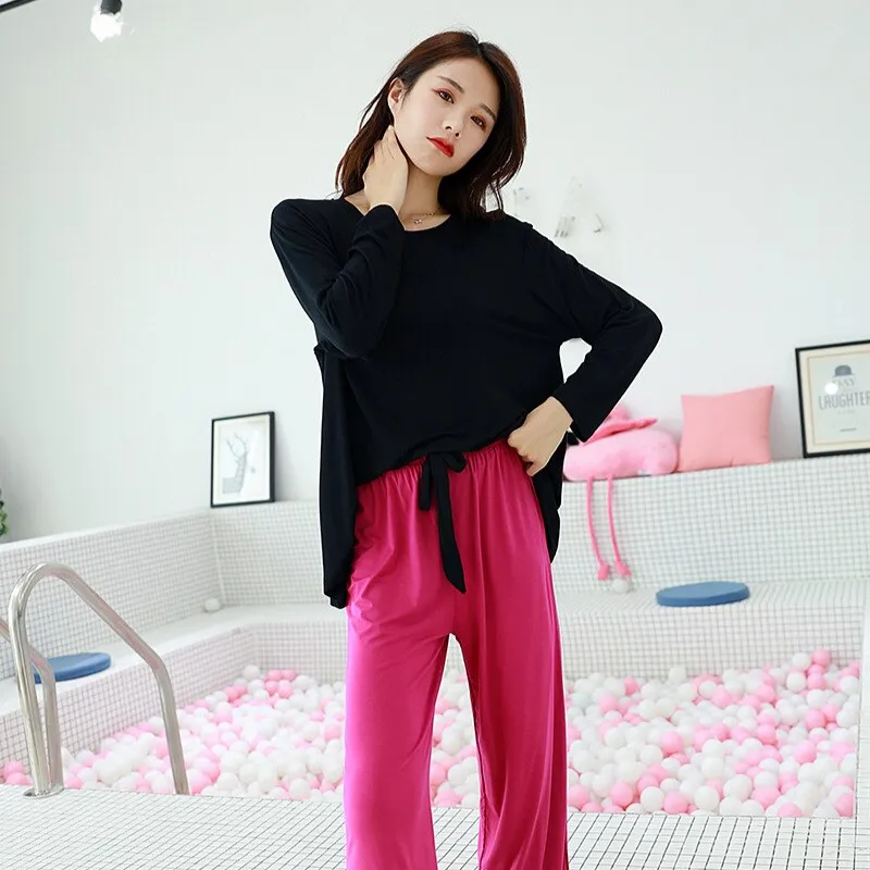 Loose Long-Sleeved Trousers Pajama Set