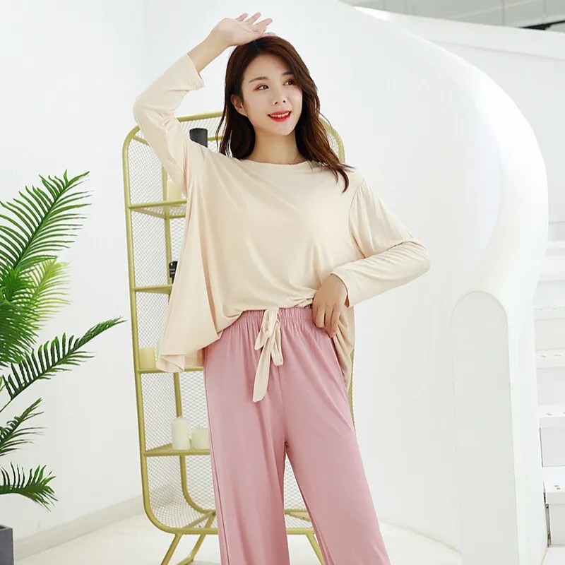 Loose Long-Sleeved Trousers Pajama Set
